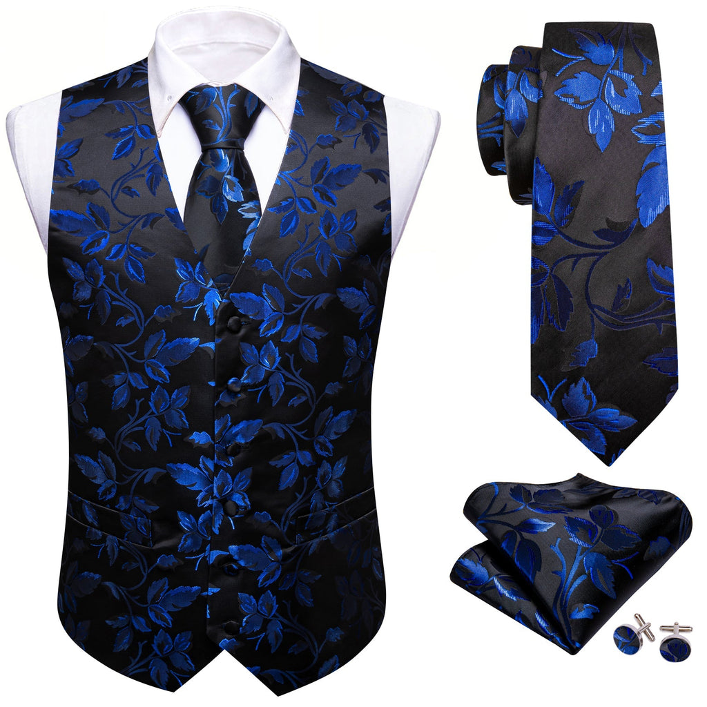 GentCrest Black Floral Vest Set - Image 2