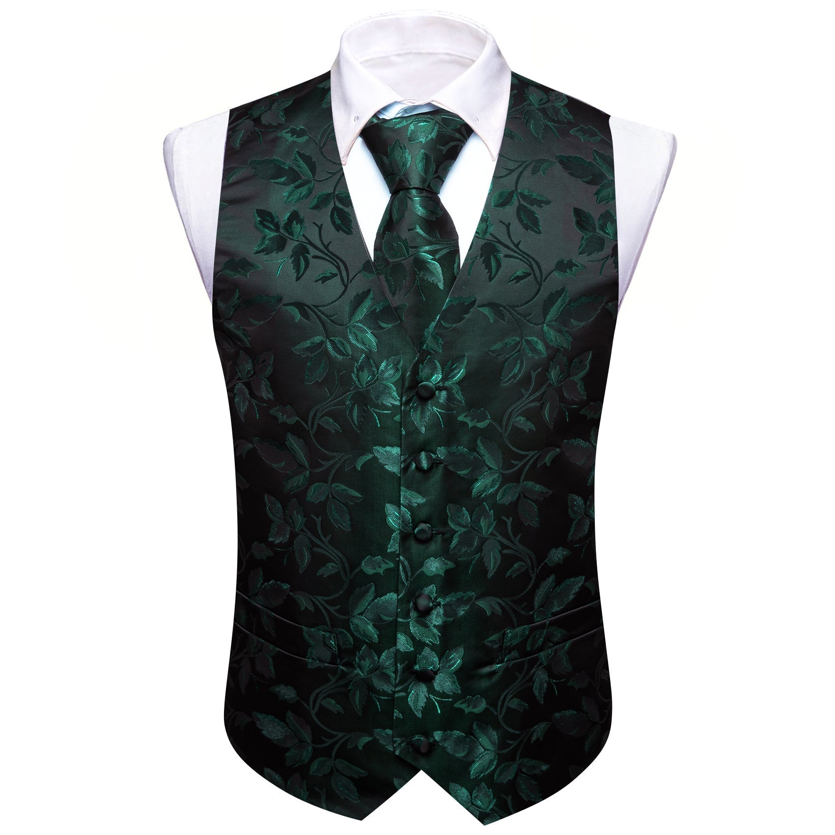 GentCrest Black Floral Vest Set - Image 4