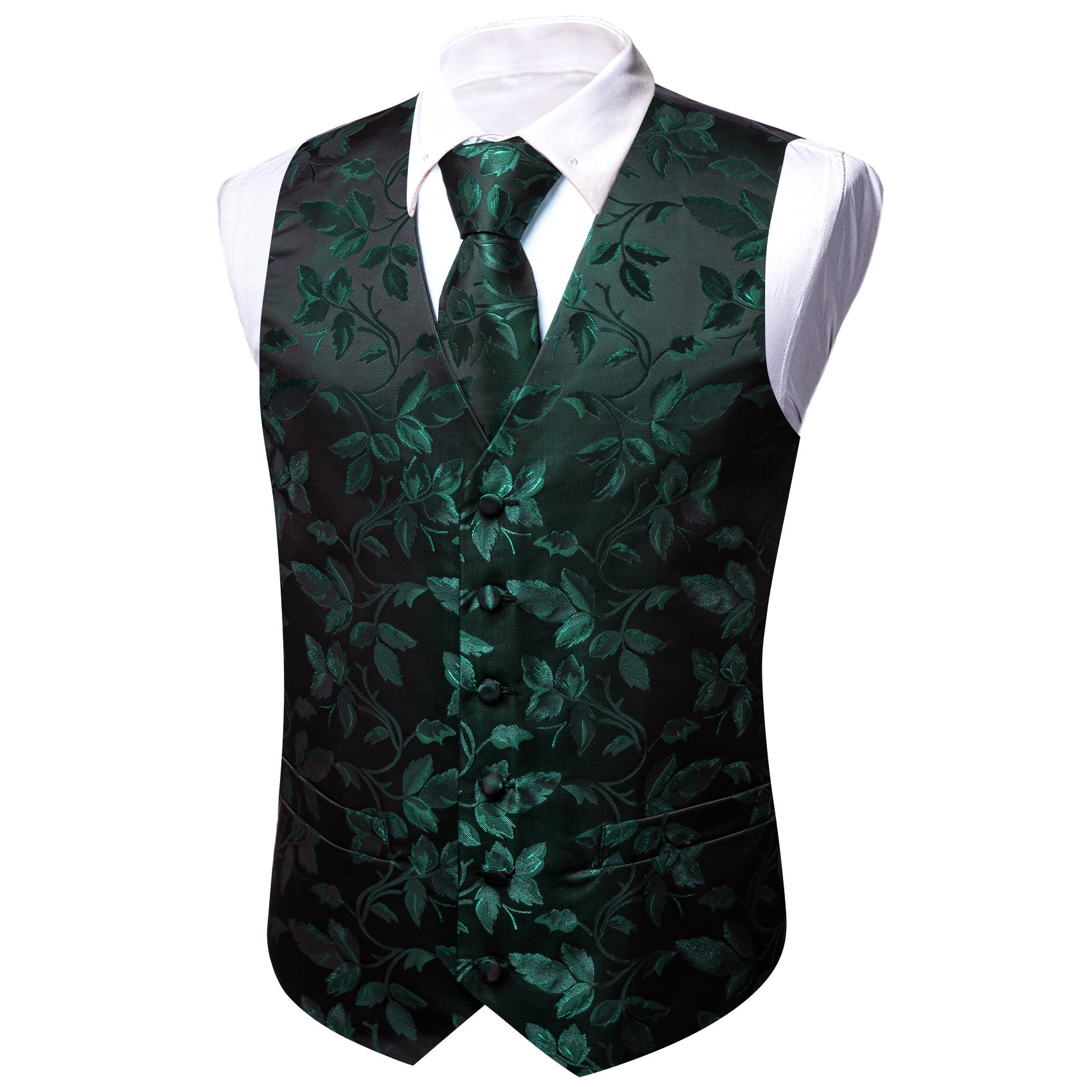 GentCrest Black Floral Vest Set - Image 5