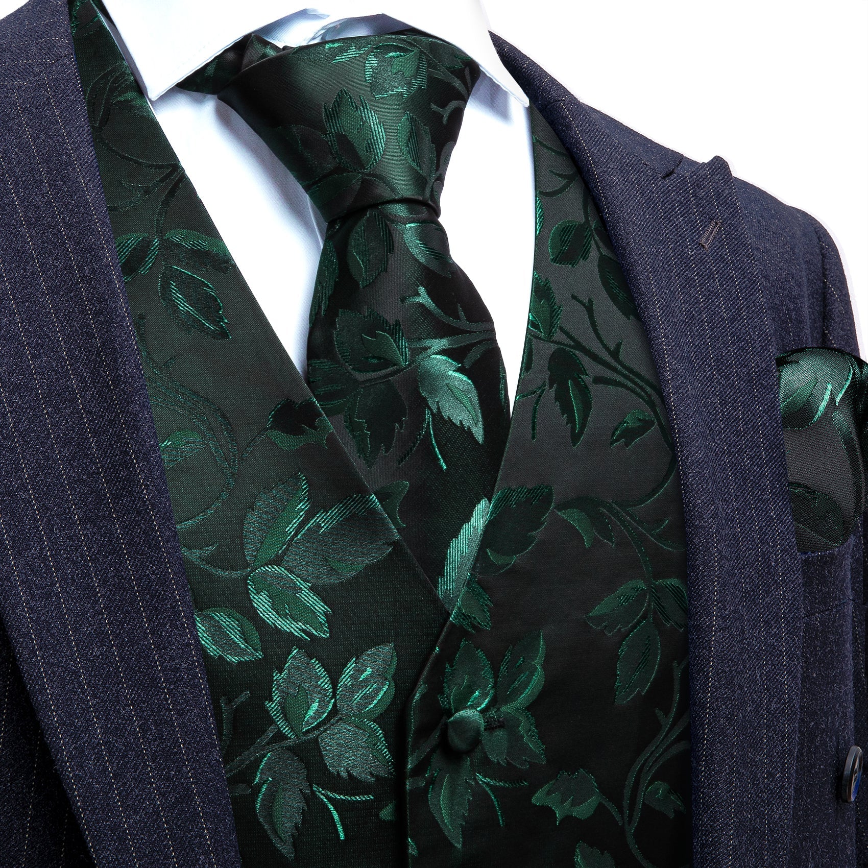 GentCrest Black Floral Vest Set - Image 1