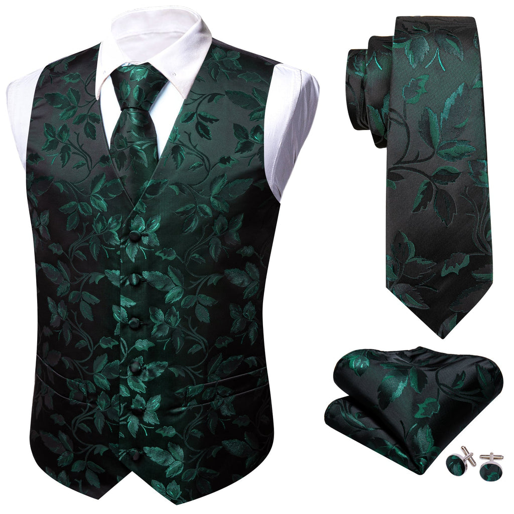GentCrest Black Floral Vest Set - Image 3