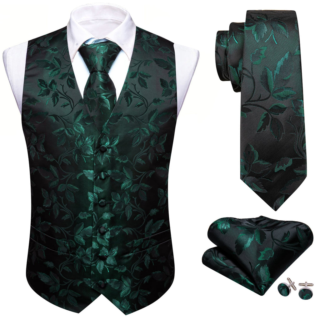 GentCrest Black Floral Vest Set - Image 2