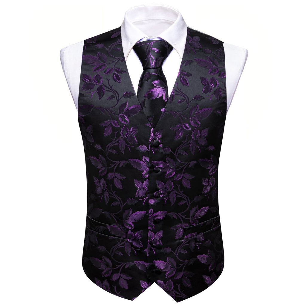 GentCrest Black Floral Vest Set - Image 4
