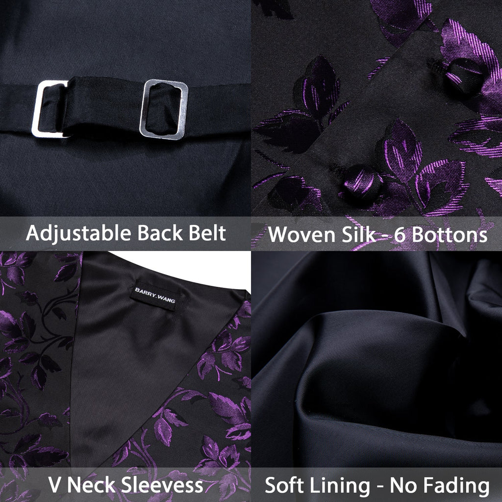 GentCrest Black Floral Vest Set - Image 7