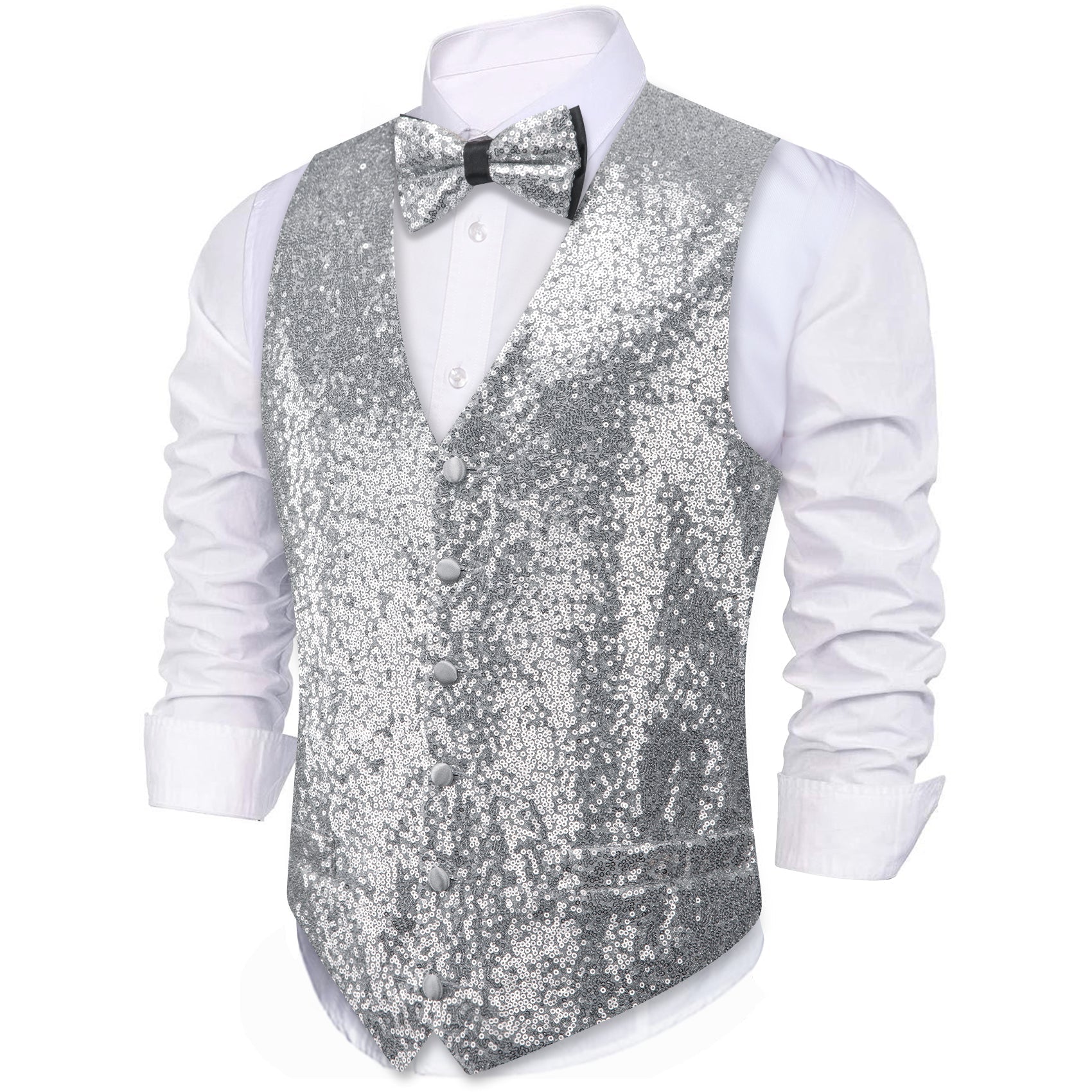GentCrest Silver Solid Vest Set - Image 3