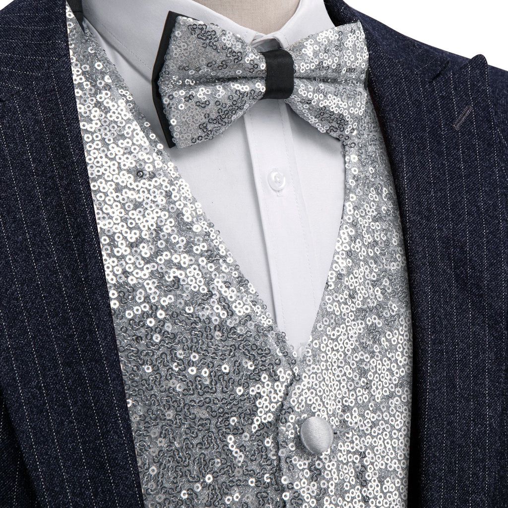 GentCrest Silver Solid Vest Set - Image 1