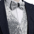 Silver Sequins Vest Set - GentCrest
