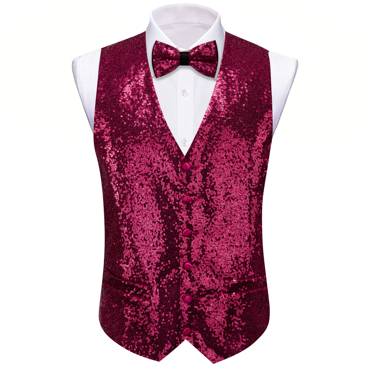 Purple Sequins Vest Set - GentCrest - View 4