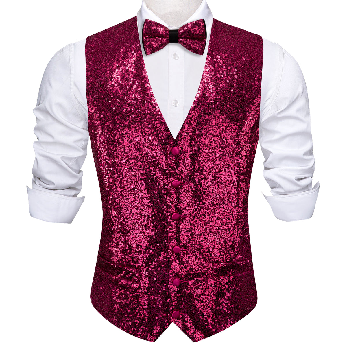 Purple Sequins Vest Set - GentCrest - View 2