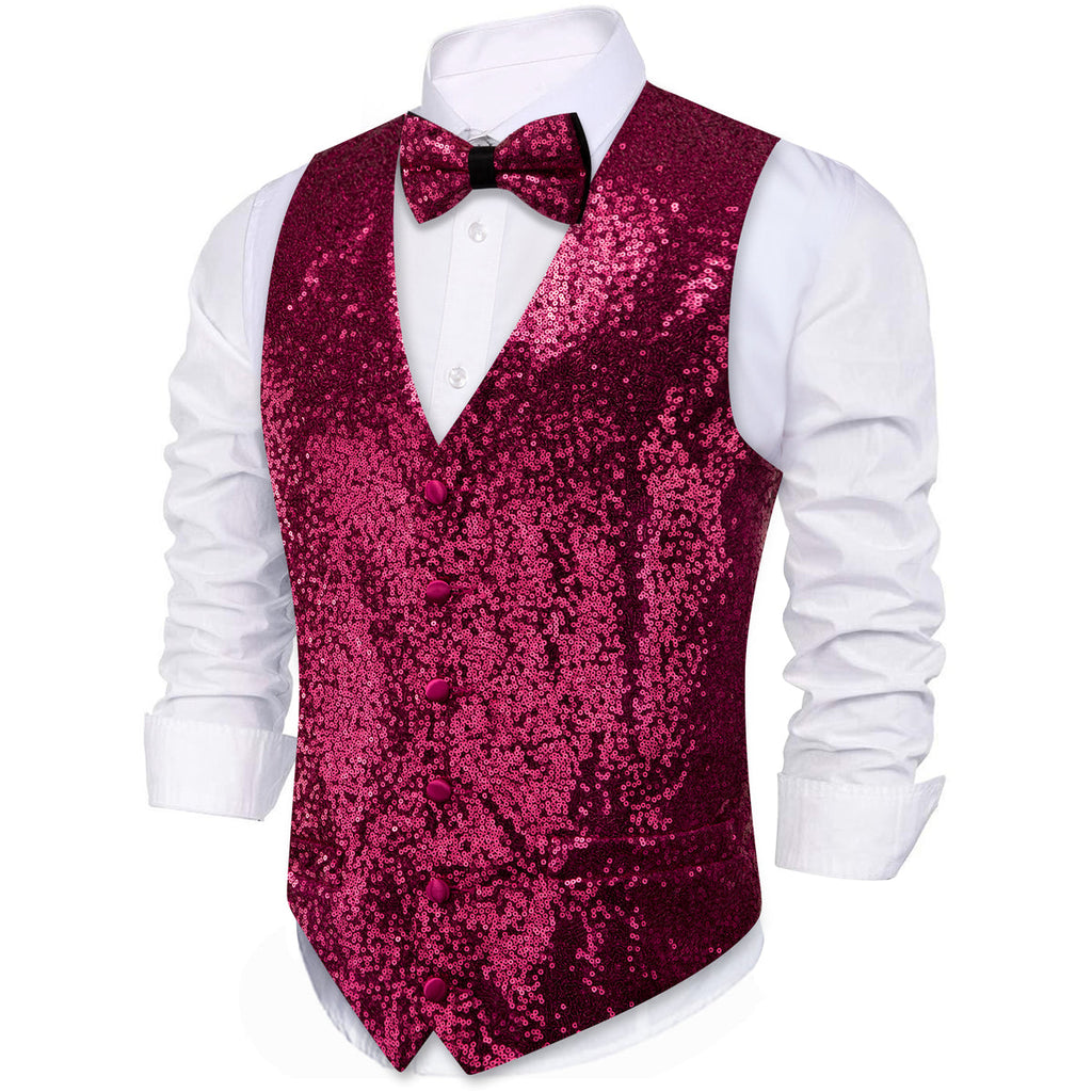 Purple Sequins Vest Set - GentCrest - View 3
