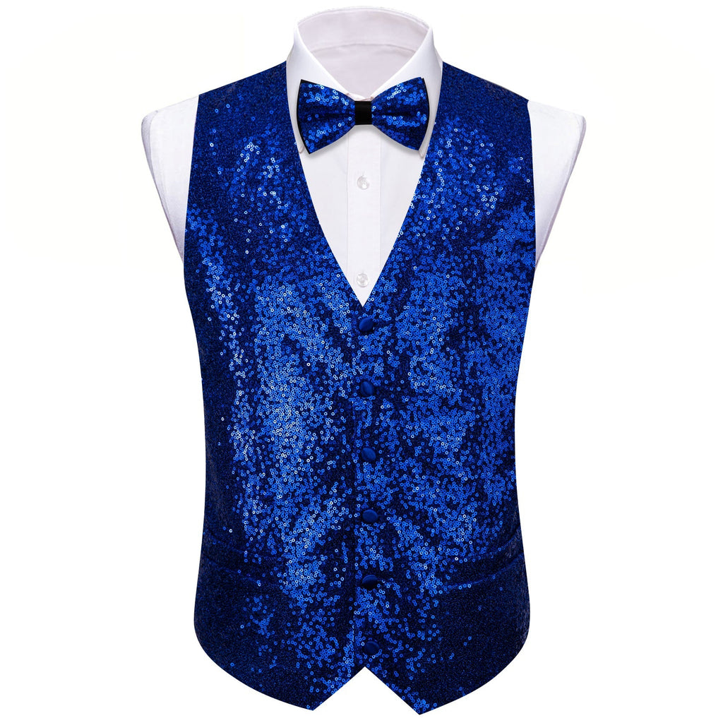 GentCrest Blue Sequin Vest Set - Image 4