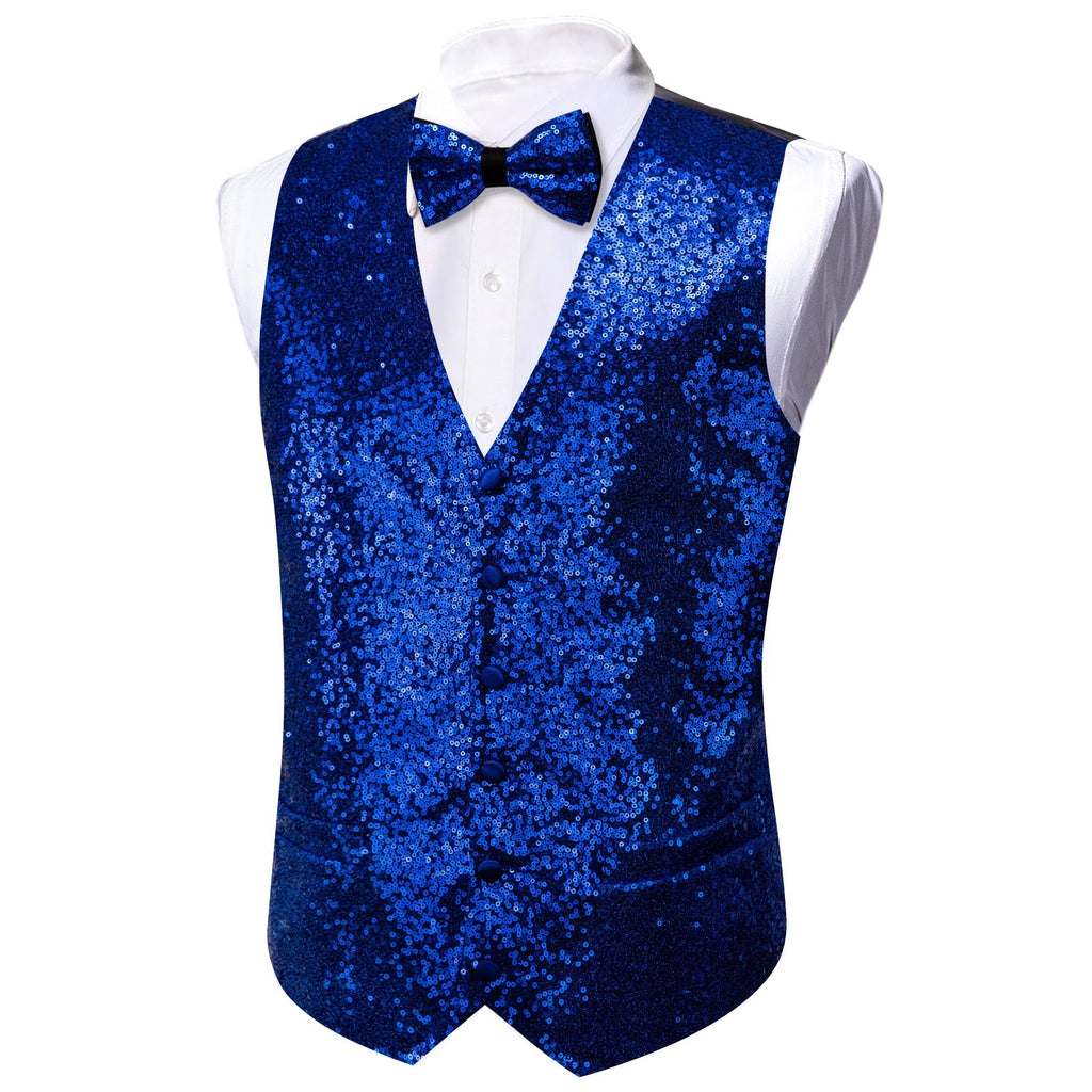 GentCrest Blue Sequin Vest Set - Image 5