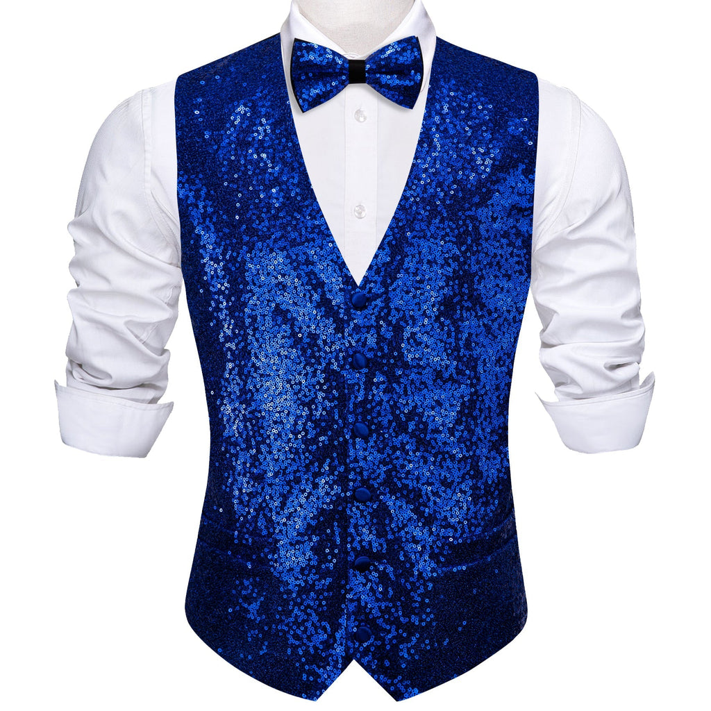 GentCrest Blue Sequin Vest Set - Image 2
