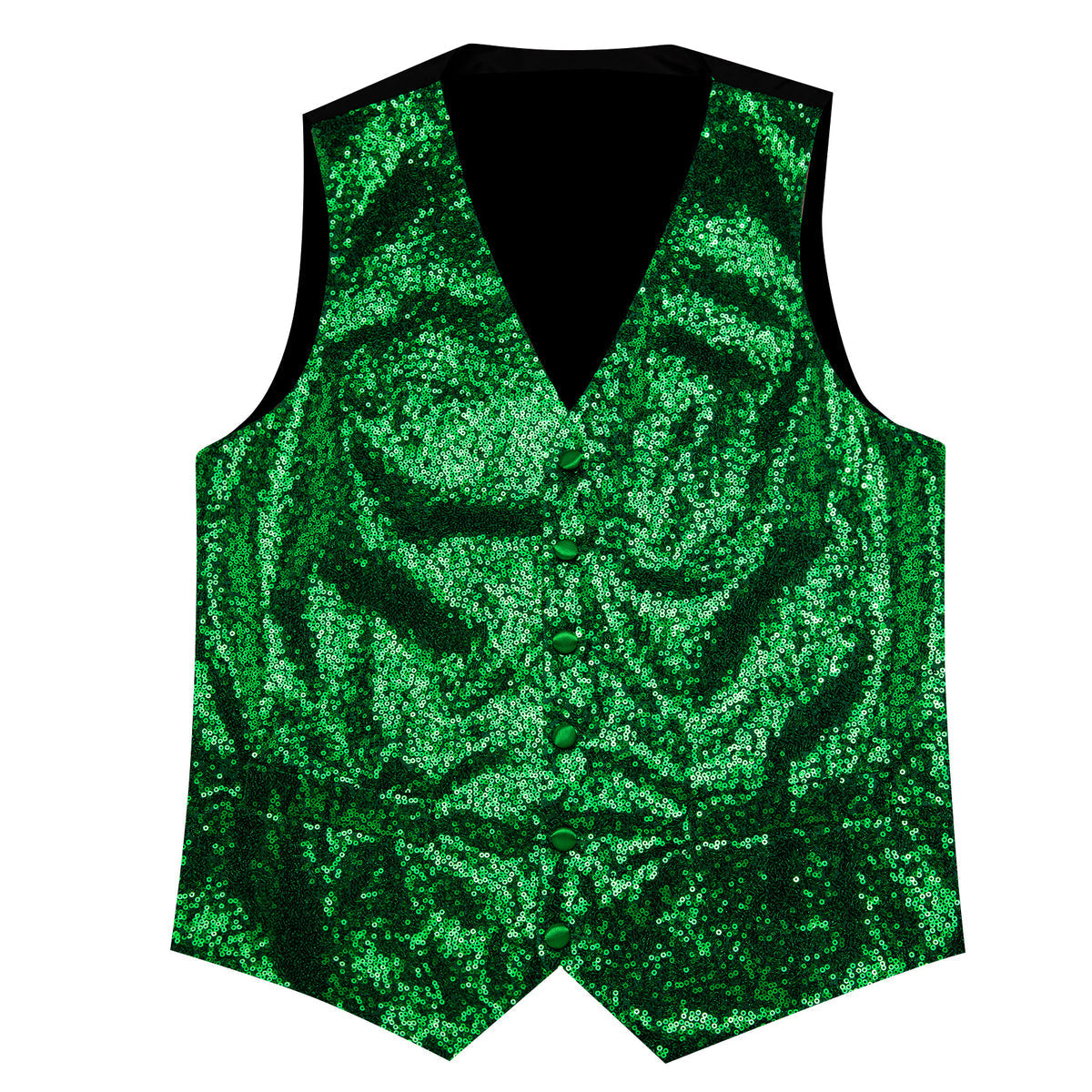 Green Sequins Vest Set - GentCrest - View 6