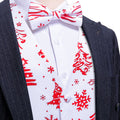 White and Red Christmas Tree Vest Set - GentCrest