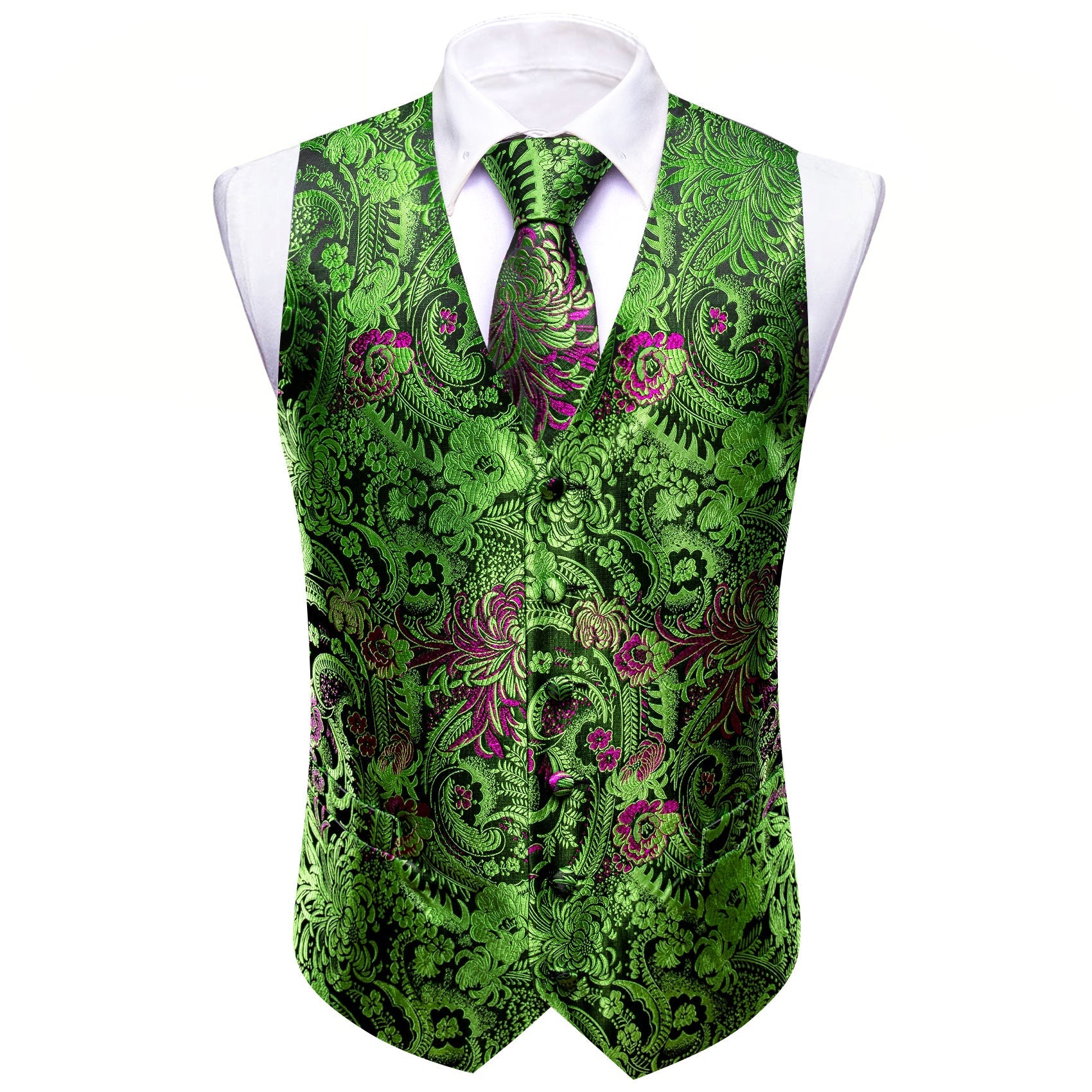 GentCrest Green Paisley Vest Set - Image 2