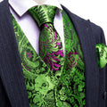 GentCrest Green Paisley Vest Set - Image 1