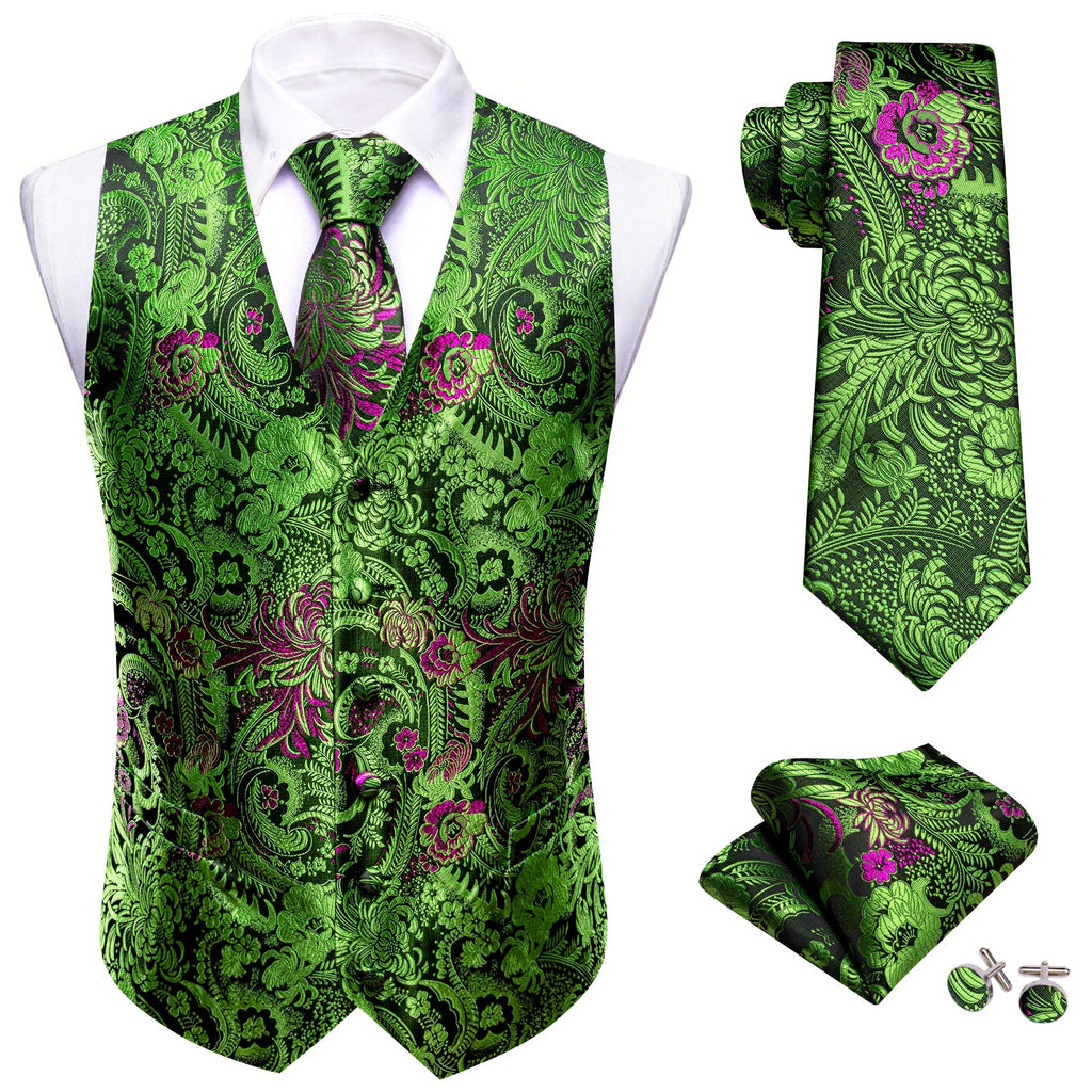 GentCrest Green Paisley Vest Set - Image 4