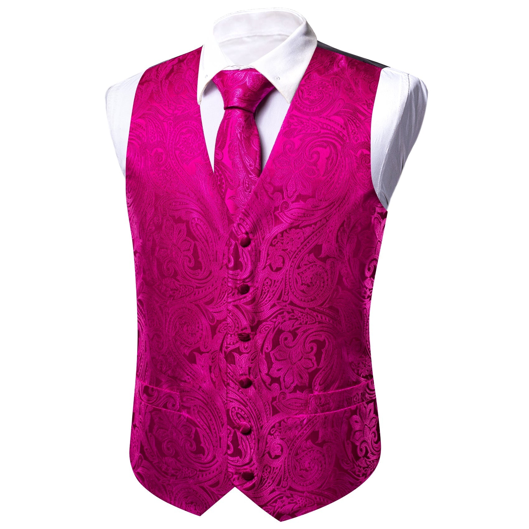 GentCrest Pink Paisley Vest Set - Image 2