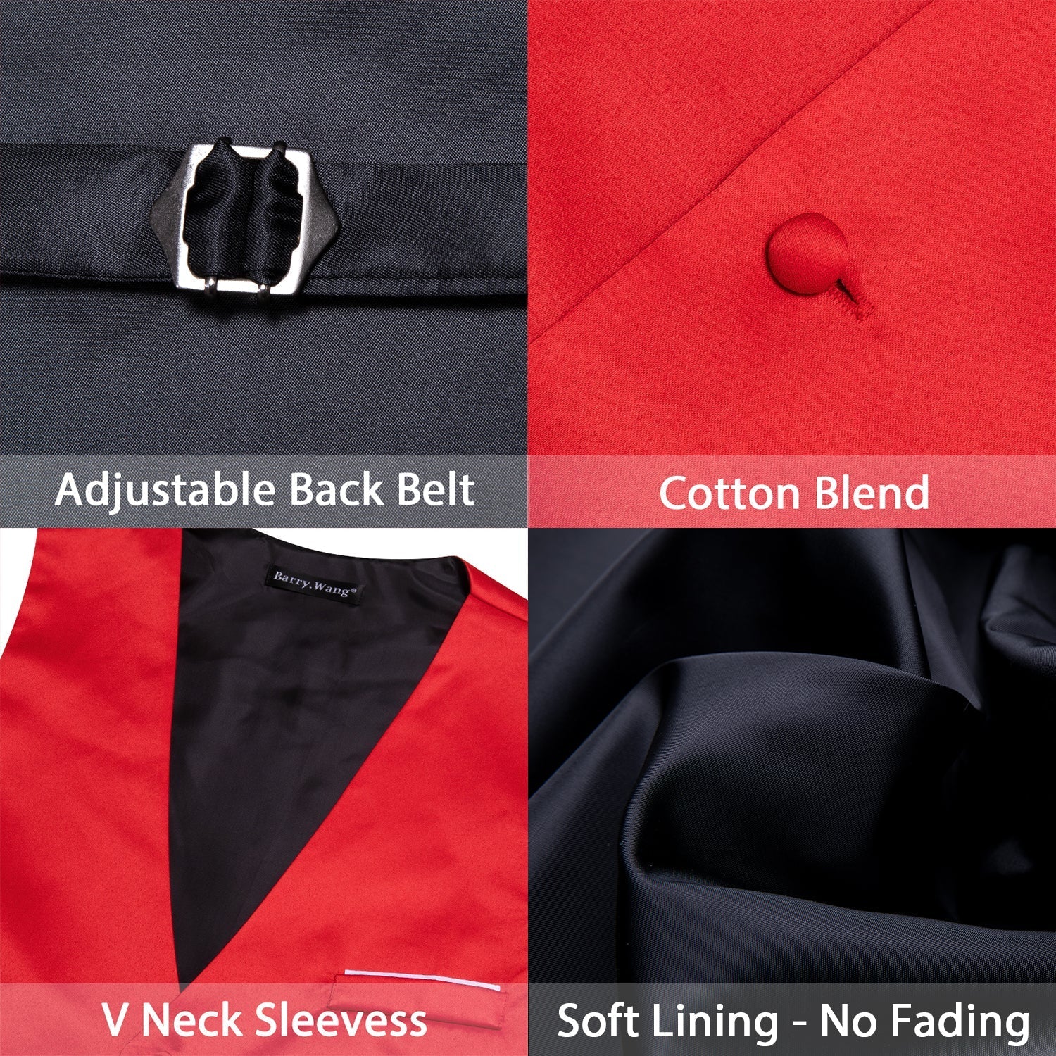GentCrest Red Solid Vest Set - Image 4