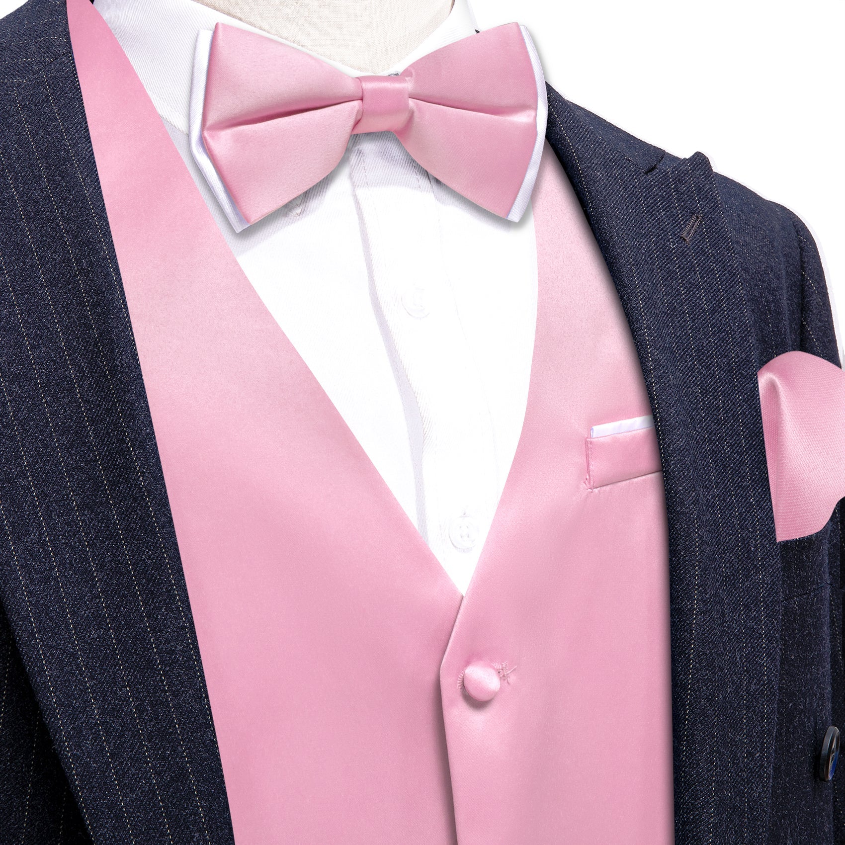 GentCrest Pink Solid Vest Set - Image 1