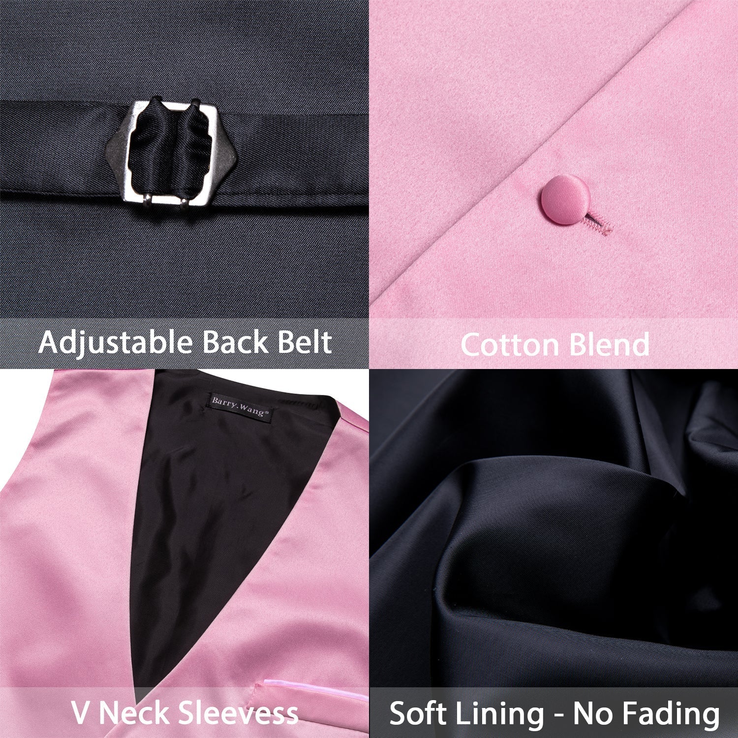 GentCrest Pink Solid Vest Set - Image 4