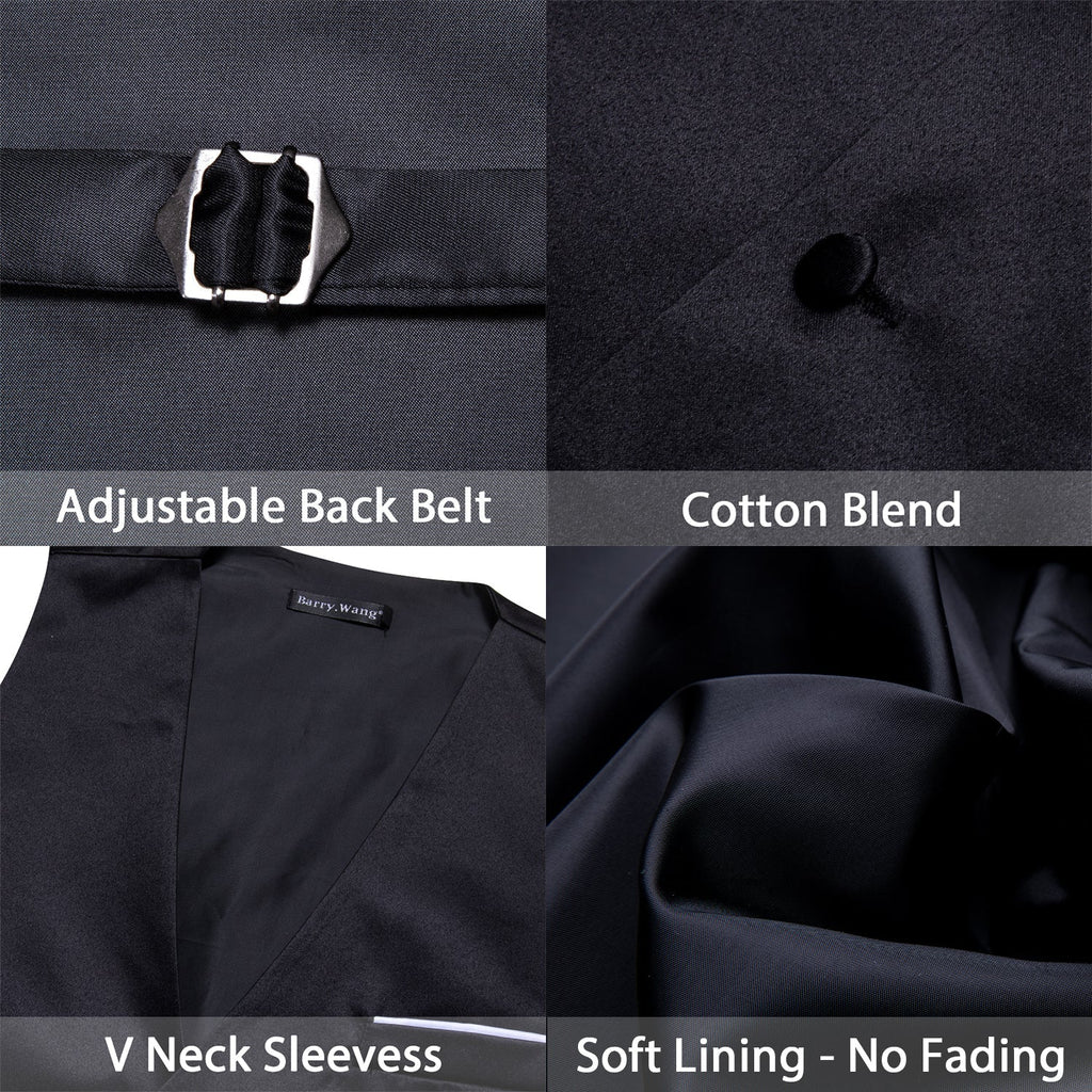 GentCrest Black Solid Vest Set - Image 3