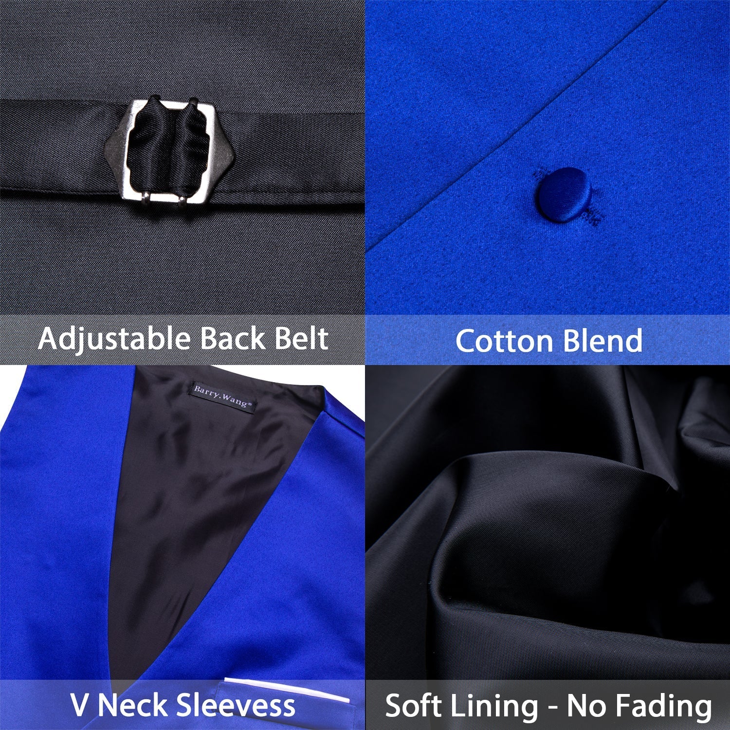 GentCrest Blue Solid Vest Set - Image 4
