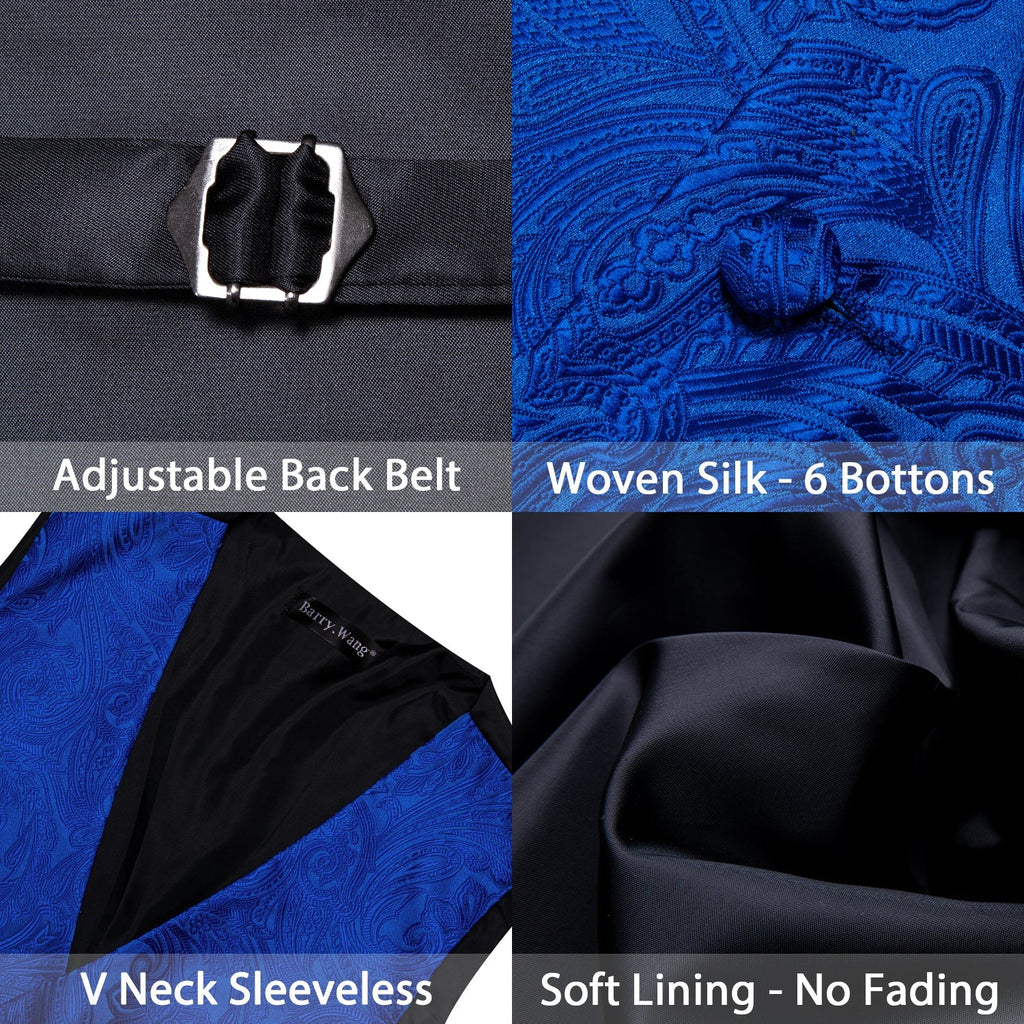 GentCrest Blue Paisley Vest Set - Image 5