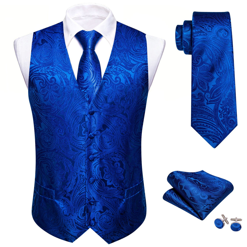 GentCrest Blue Paisley Vest Set - Image 2