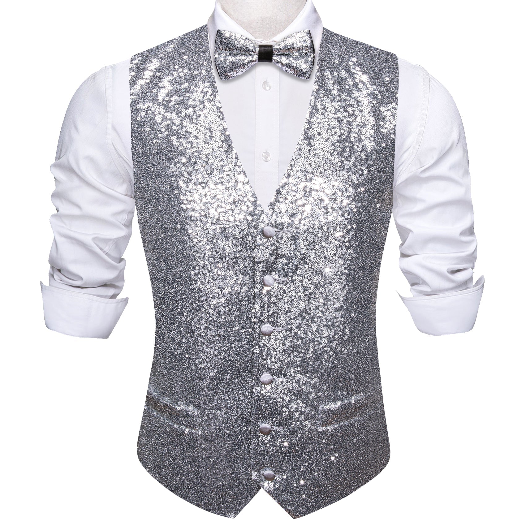 GentCrest Grey Solid Vest Set - Image 2