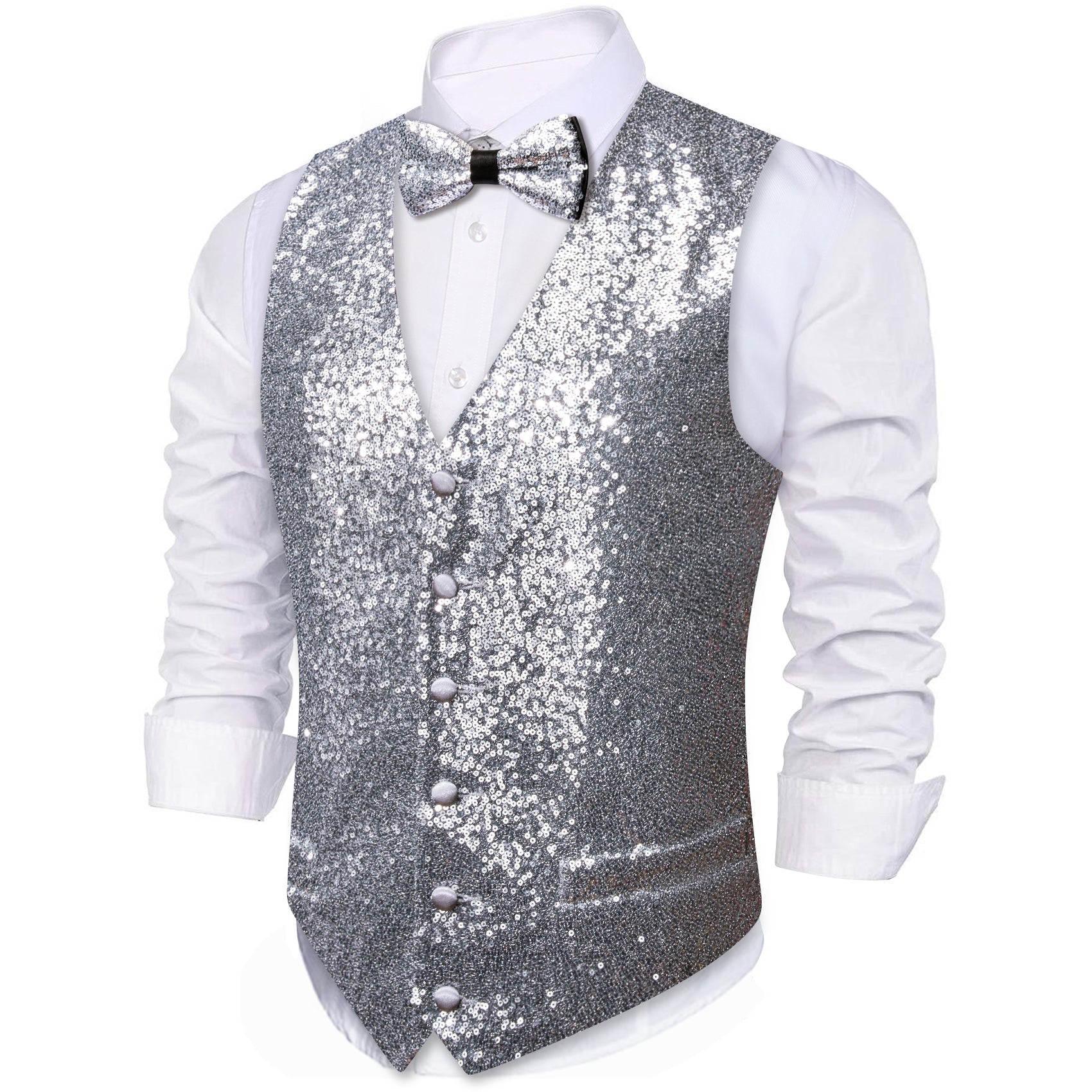 GentCrest Grey Solid Vest Set - Image 3