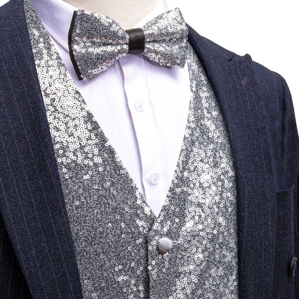 GentCrest Grey Solid Vest Set - Image 1
