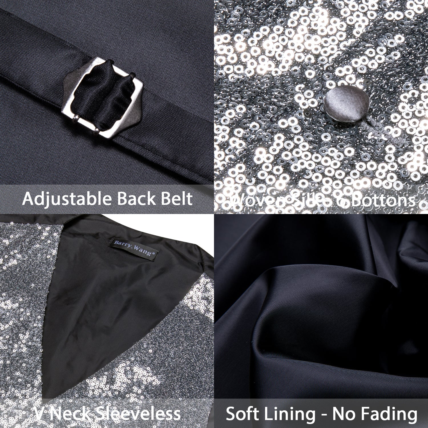GentCrest Grey Solid Vest Set - Image 5