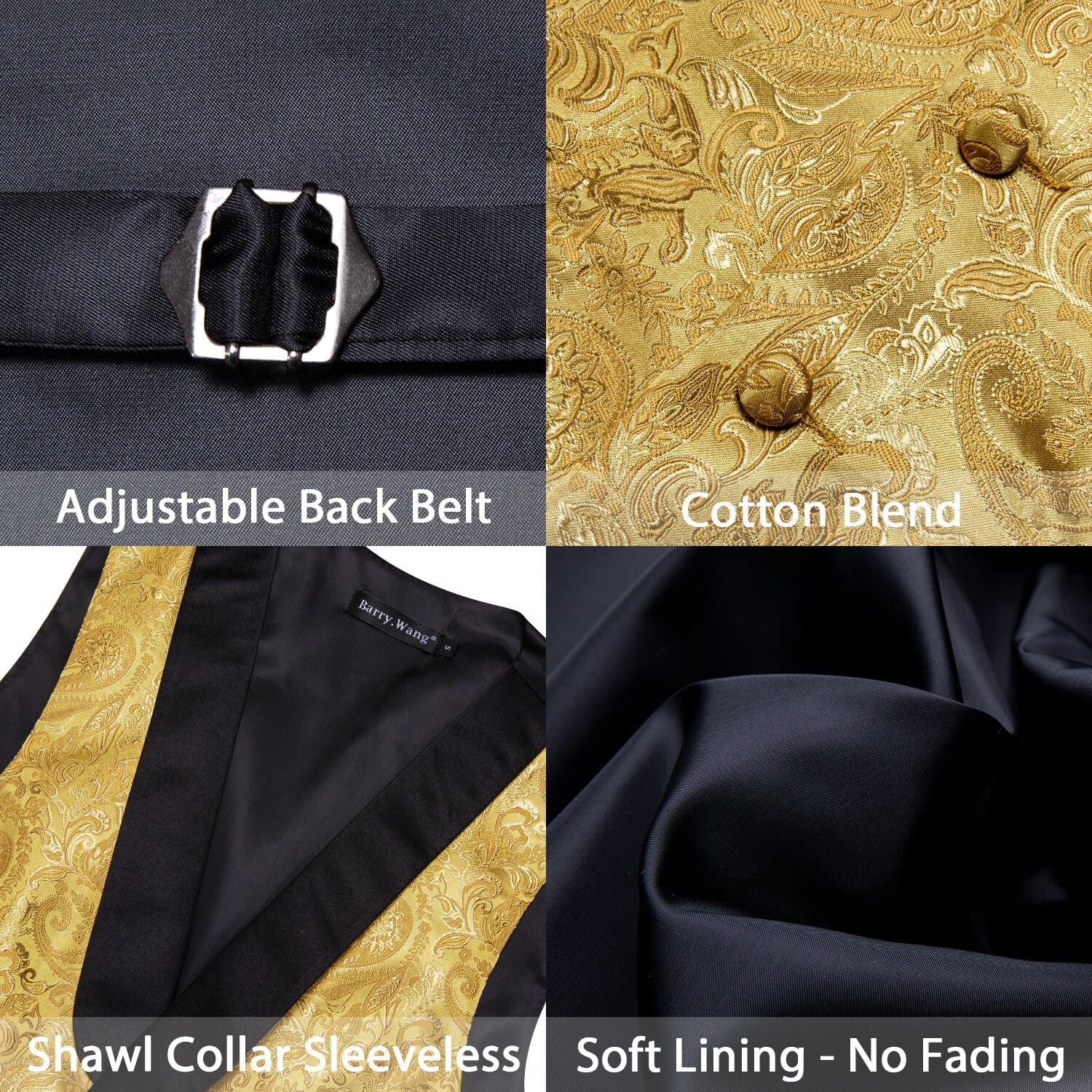 GentCrest Gold Paisley Vest Set - Image 6