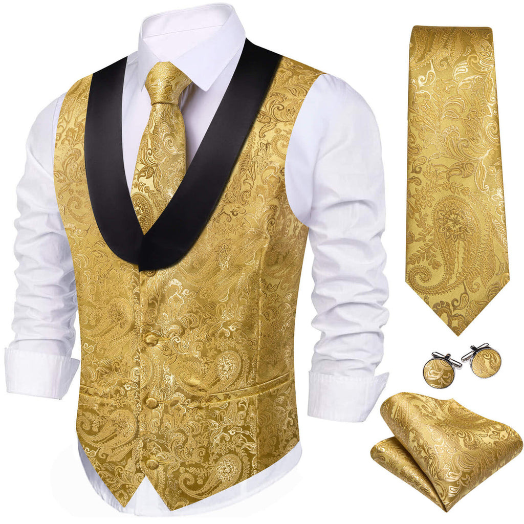 GentCrest Black Paisley Vest Set - Image 4