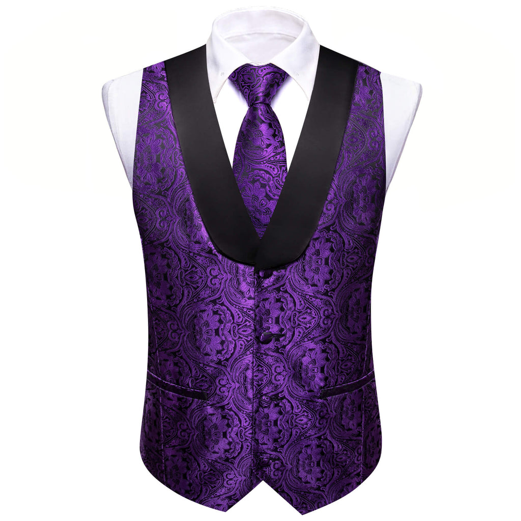GentCrest Purple Paisley Vest Set - Image 4