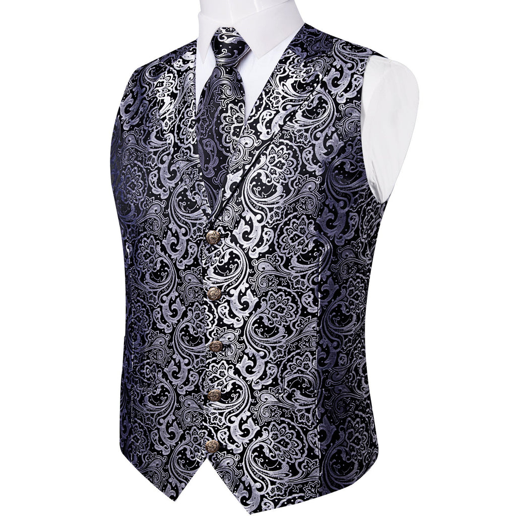 GentCrest Silver Floral Vest Set - Image 3
