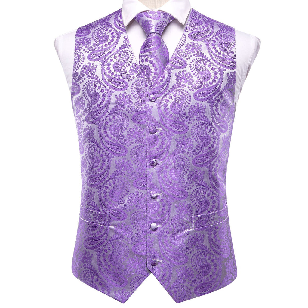 GentCrest Purple Paisley Vest Set - Image 2