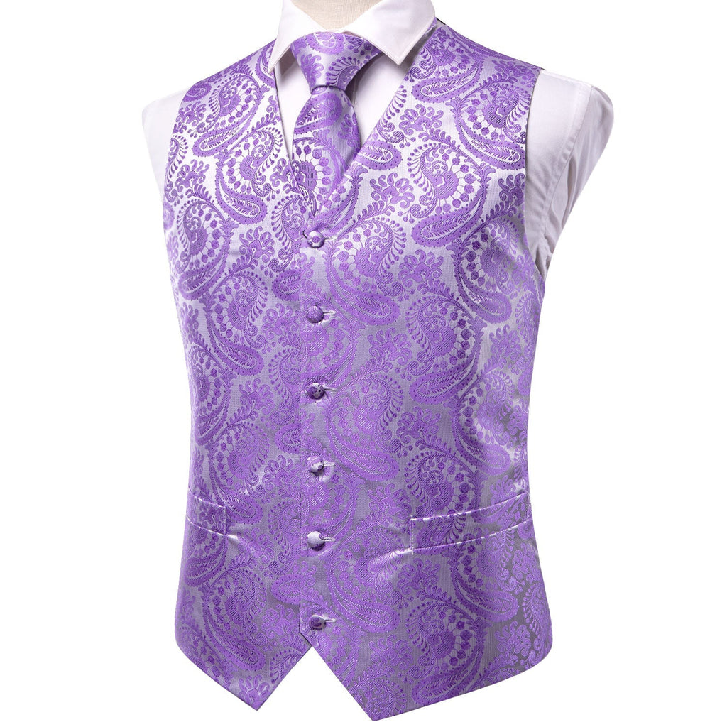 GentCrest Purple Paisley Vest Set - Image 4