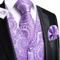 GentCrest Purple Paisley Vest Set - Image 1