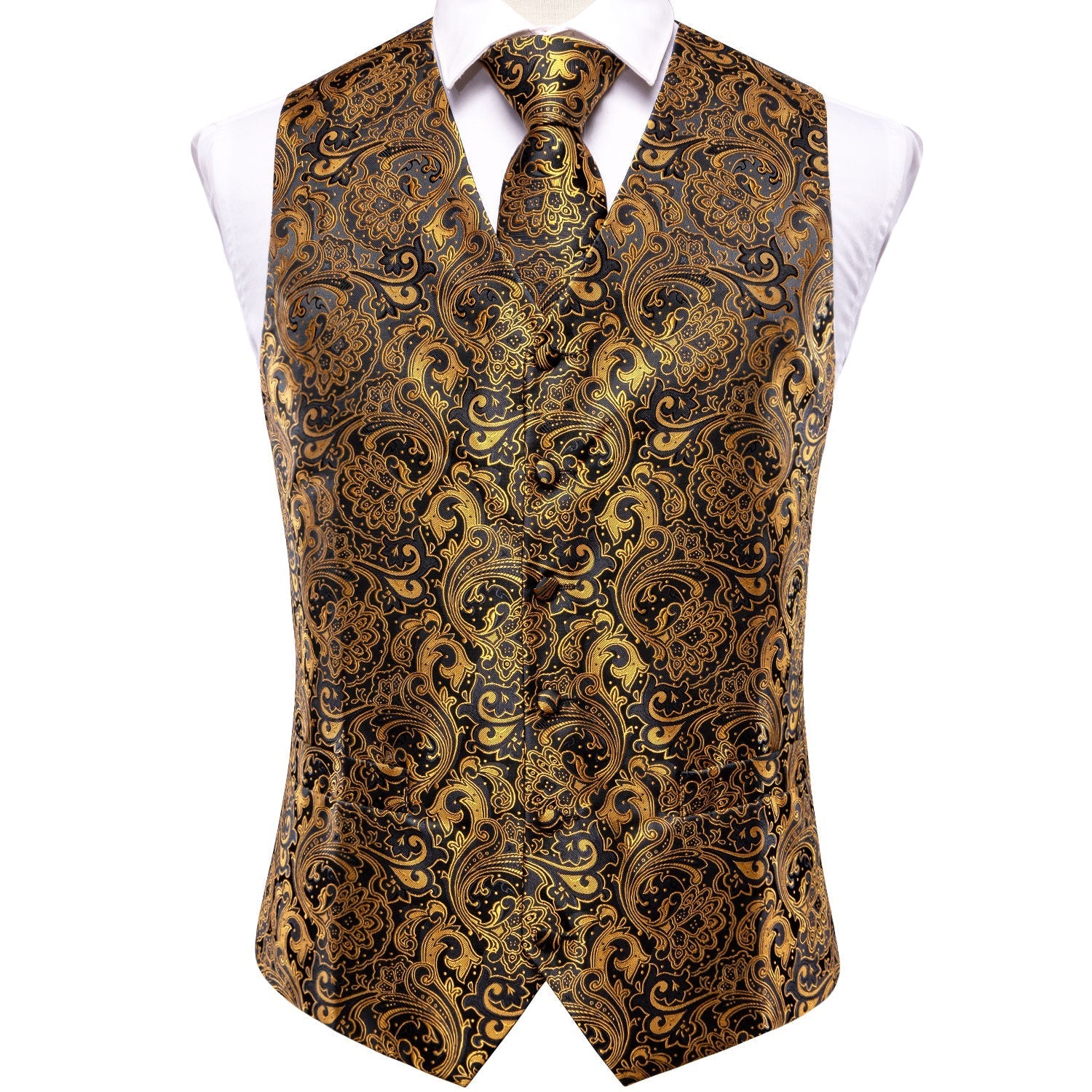 GentCrest Black Paisley Vest Set - Image 3