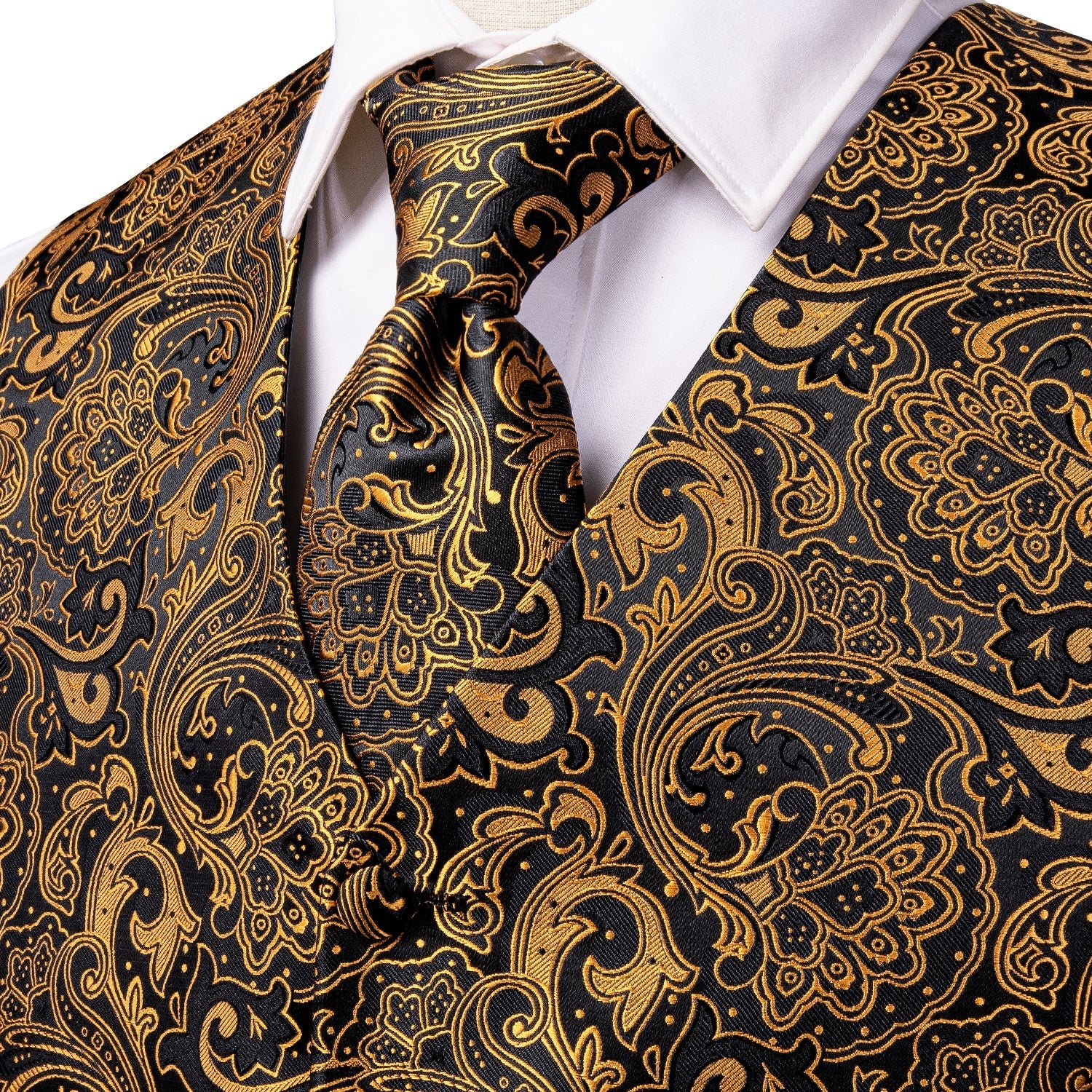 GentCrest Black Paisley Vest Set - Image 2