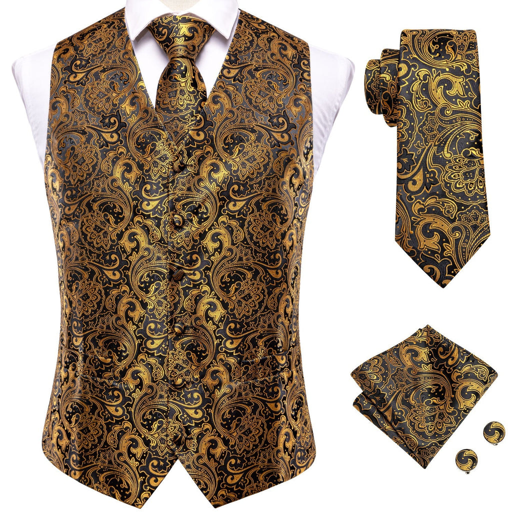 GentCrest Black Paisley Vest Set - Image 4