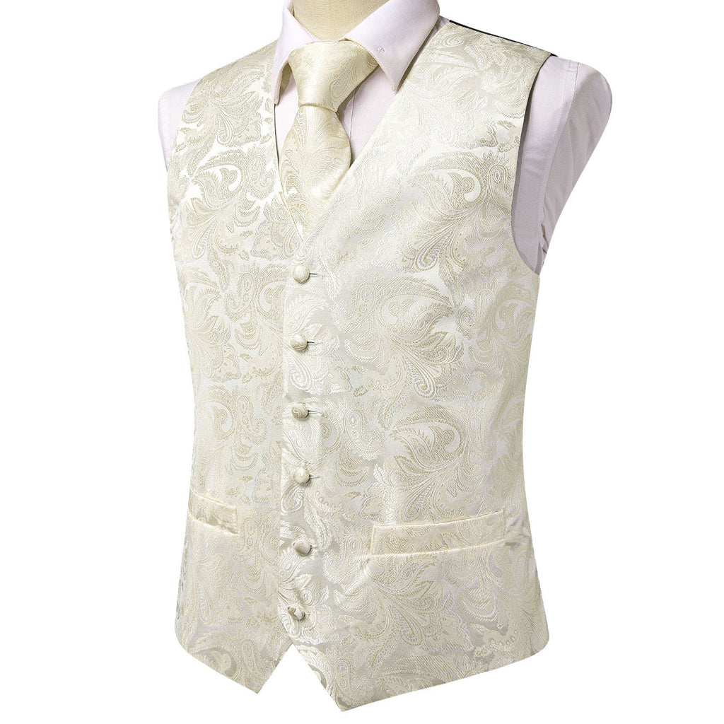 GentCrest White Paisley Vest Set - Image 4