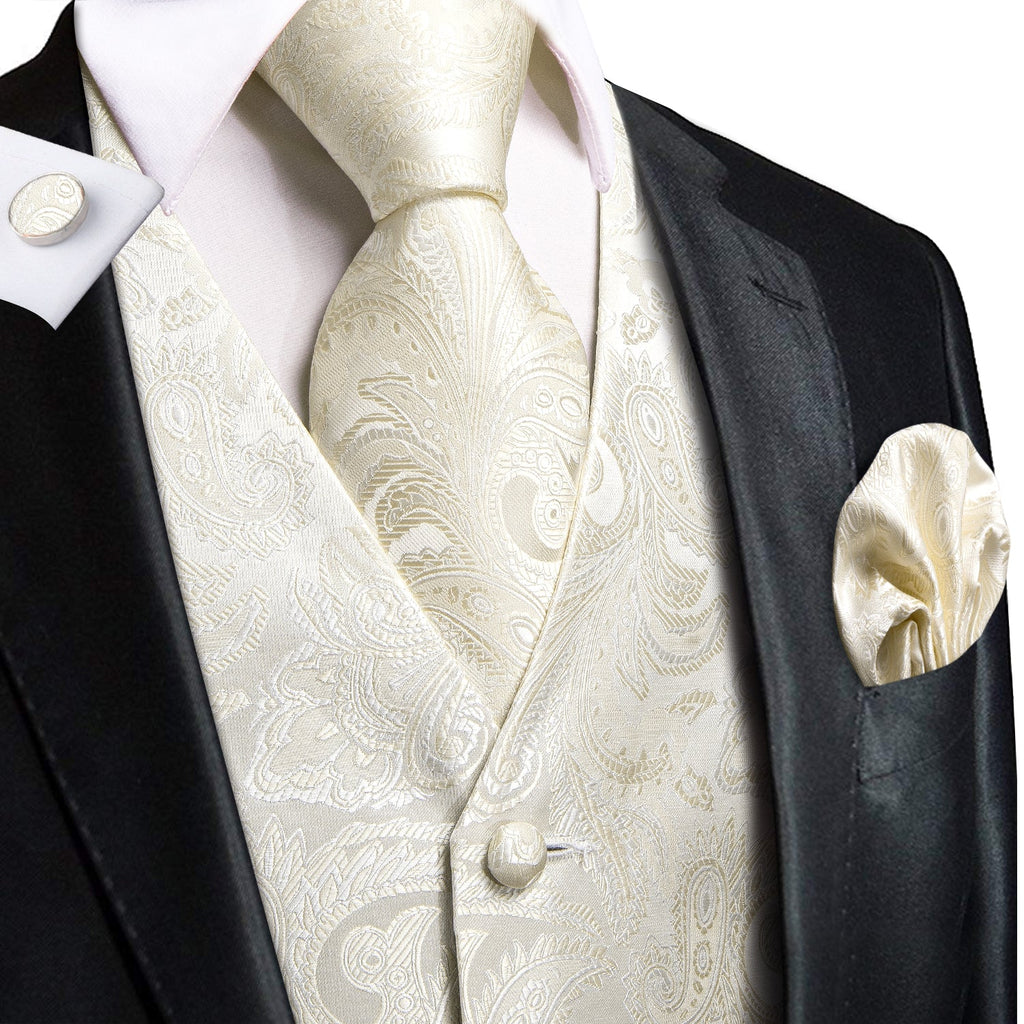 GentCrest White Paisley Vest Set - Image 1