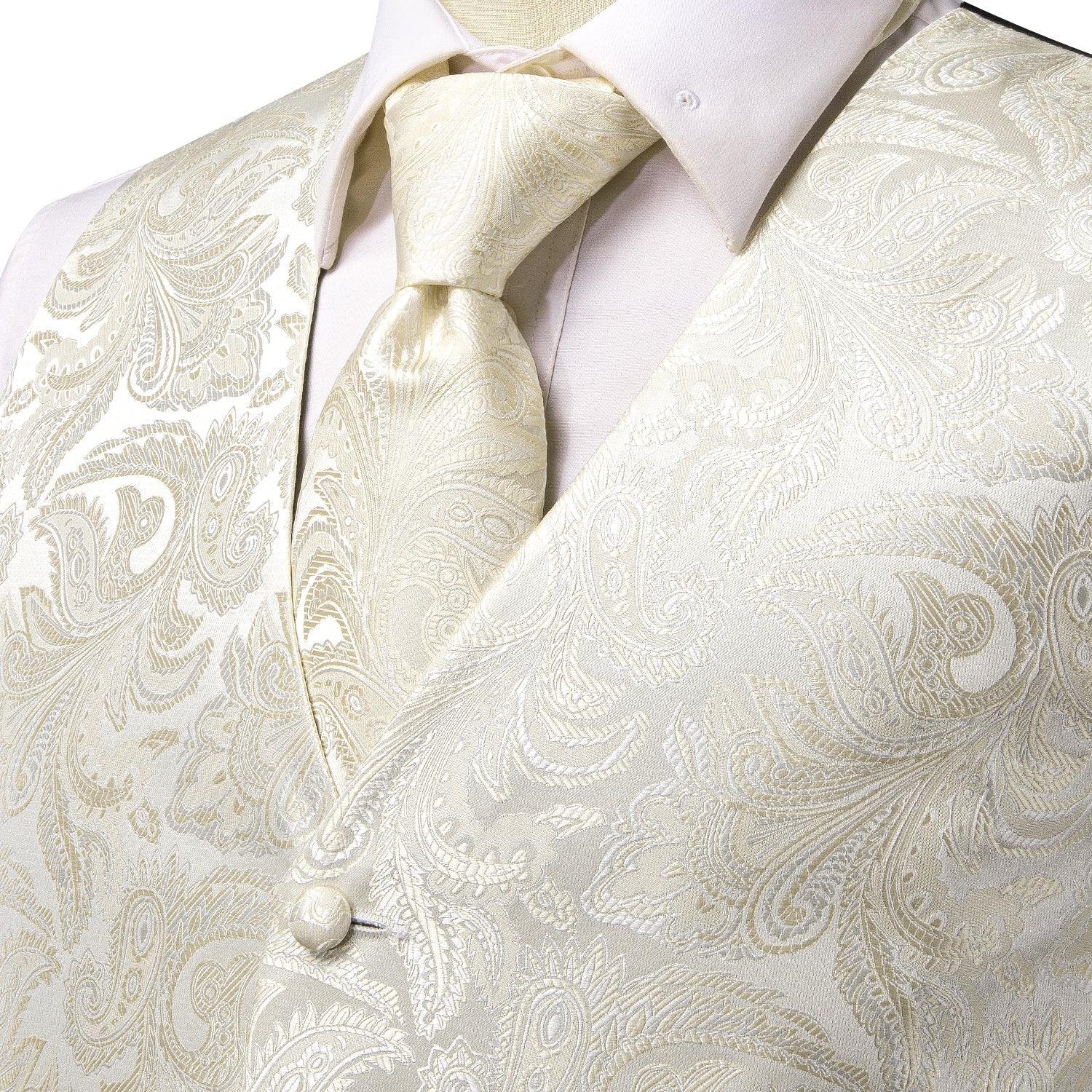 GentCrest White Paisley Vest Set - Image 2