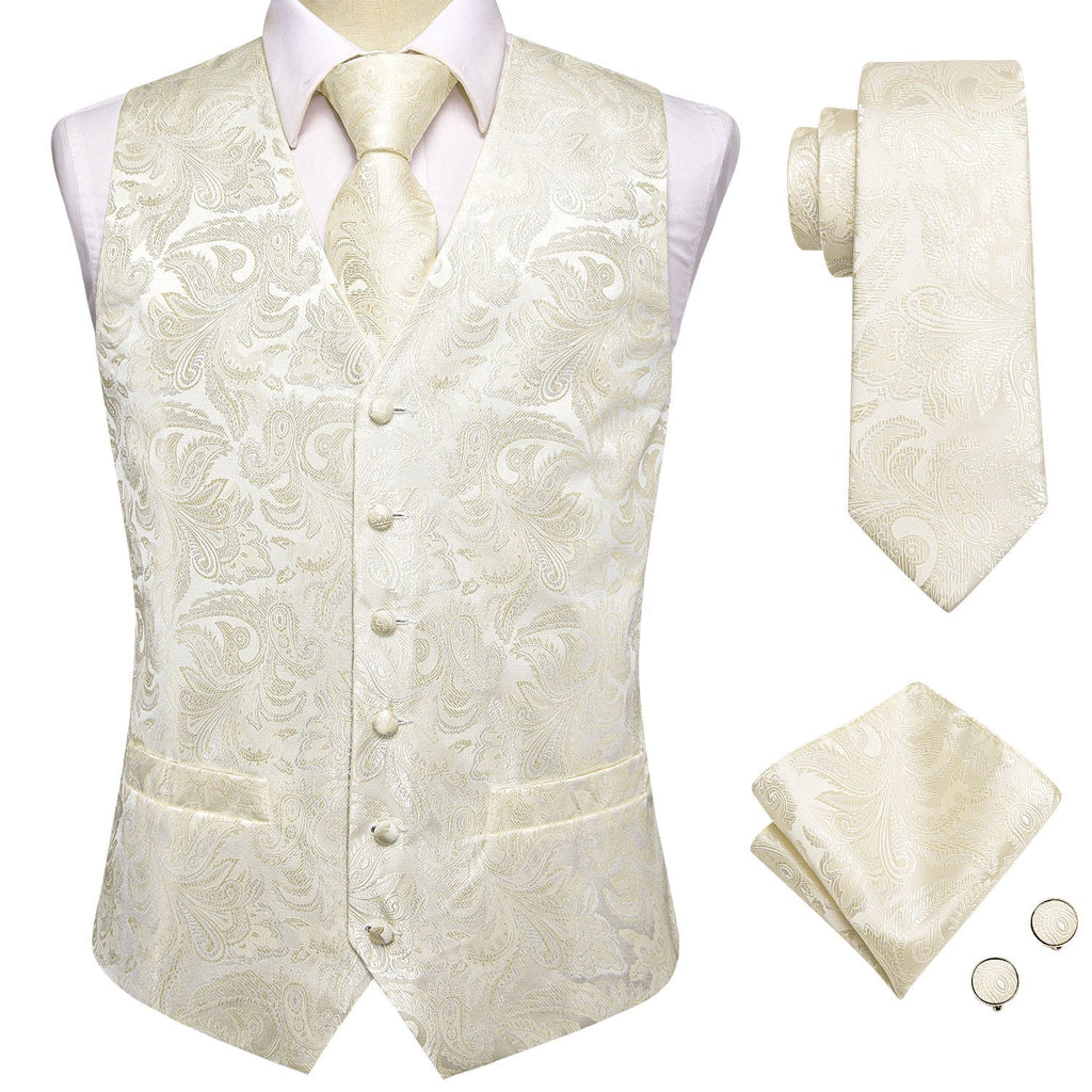 GentCrest White Paisley Vest Set - Image 3