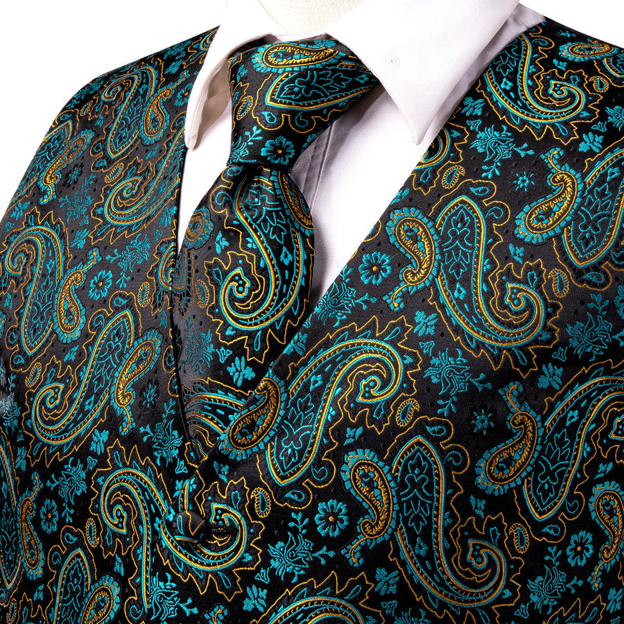 GentCrest Black Paisley Vest Set - Image 4
