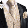 Light Champagne Paisley Vest Set - GentCrest